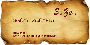 Soós Zsófia névjegykártya