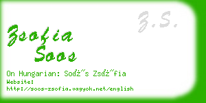 zsofia soos business card